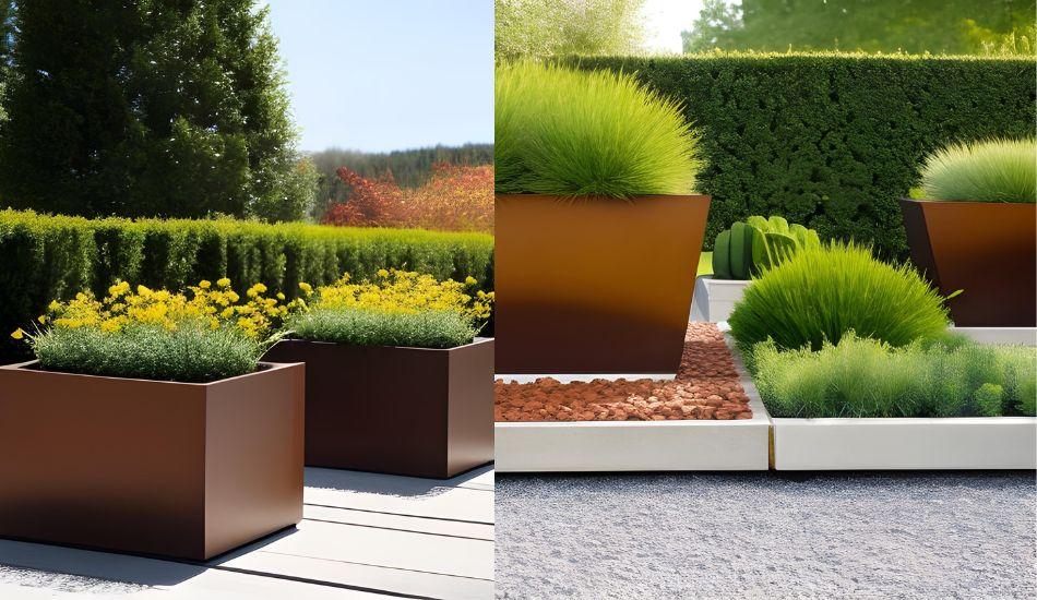 vasi e fioriere in corten